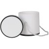 Clayre & Eef 66009W Caja de regalo blanca redonda Ø 12x12 cm Caja de cartón con asa