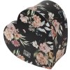 Clayre & Eef 66010 Juego de cajas de almacenaje en forma de corazón 3 piezas estampado floral negro