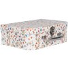 Clayre & Eef 66012 Estuche decorativo Juego de 3 Blanco Floral 30x22x9 a 20x17x8 cm