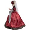 Clayre & Eef 50776 Decoración de Navidad Ángel Rojo Beige 50x30x65 cm