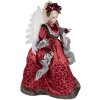 Clayre & Eef 50776 Decoración de Navidad Ángel Rojo Beige 50x30x65 cm