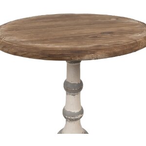 Clayre & Eef 5H0689 Mesa Auxiliar Redonda Madera...