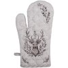 Clayre & Eef GTW44 Guante de horno motivo ciervo beige-marrón 18x30 cm