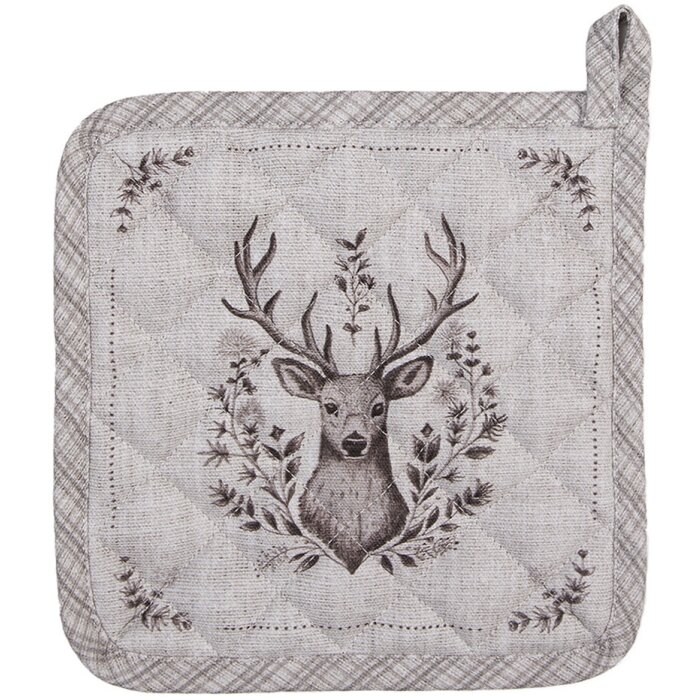 Clayre & Eef GTW45 Salvamanteles Algodón Beige Marrón 20x20 cm Estilo rústico