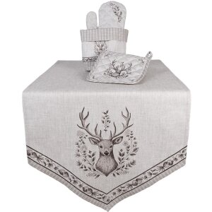 Clayre & Eef GTW45 Salvamanteles Algodón Beige Marrón 20x20 cm Estilo rústico