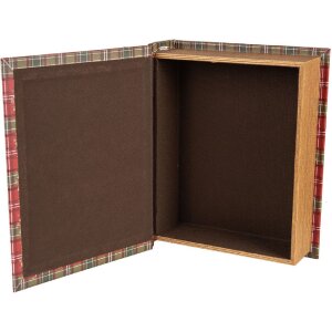Clayre & Eef 65756 Juego de Cajas de Almacenaje Rojo Blanco 3 Tamaños Navidad MDF