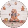 Clayre & Eef 65757 Mantel individual motivo pan de jengibre Ø 33 cm Beige-marrón