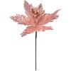 Clayre & Eef 65828 Flor de Navidad Rosa Plata Ø 25x38 cm Plástico
