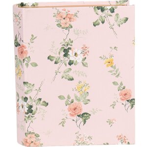 Clayre & Eef 66013P Caja forma libro rosa floral...