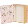 Clayre & Eef 66013P Caja forma libro rosa floral 17x14x5 cm