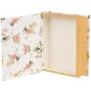 Clayre & Eef 66013W Caja Forma Libro Blanco 17x14x5 cm Estilo Romántico