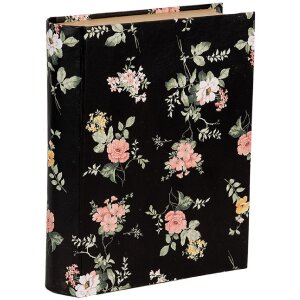 Clayre & Eef 66013Z Caja Forma Libro Flores Negro...