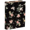 Clayre & Eef 66013Z Caja Forma Libro Flores Negro 17x14x5 cm