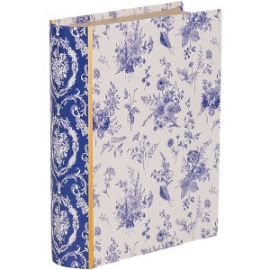 Clayre & Eef 66014 Caja Forma Libro Blanco Azul...