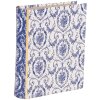 Clayre & Eef 66016 Caja Forma Libro Blanco Azul 17x14x5 cm Retro Vintage