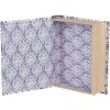 Clayre & Eef 66016 Caja Forma Libro Blanco Azul 17x14x5 cm Retro Vintage