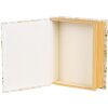 Clayre & Eef 66017 Caja Forma Libro Blanco Verde 17x14x5 cm