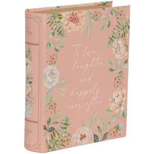 Clayre & Eef 66018 Caja Libro Forma Flores Rosa...