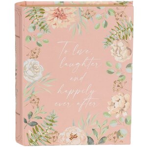 Clayre & Eef 66018 Caja Libro Forma Flores Rosa...