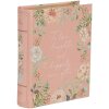 Clayre & Eef 66018 Caja Libro Forma Flores Rosa 17x14x5 cm