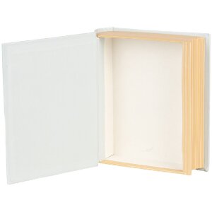 Clayre & Eef 66019 Caja Forma Libro Azul Rosa 17x14x5 cm Romántica