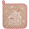 Clayre & Eef GBB45 Salvamanteles Marrón Blanco Estilo rústico 20x20 cm Algodón