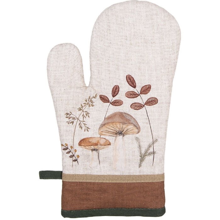 Clayre & Eef LFJ44 Manopla de horno Beige Marrón 18x30 cm