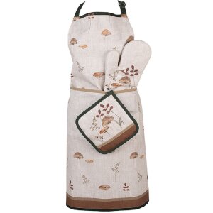 Clayre & Eef LFJ44 Manopla de horno Beige Marrón 18x30 cm