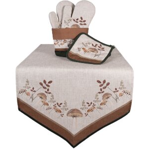 Clayre & Eef LFJ44 Manopla de horno Beige Marrón 18x30 cm