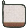Clayre & Eef LFJ45 Potholder Algodón Beige Marrón 20x20 cm