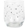 Clayre & Eef BHSGL0005 Vaso Corazón Transparente Ø 8x9 cm 300 ml