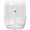 Clayre & Eef BHSGL0007 Vaso romántico Ø 8x9 cm 300 ml Transparente