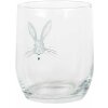 Clayre & Eef RUBGL0001 Vaso para beber Conejo Transparente Ø 8x9 cm 300 ml