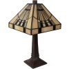 LumiLamp 5LL-5451 Lámpara de mesa Tiffany Beige 23x23x38 cm E14 max 40W