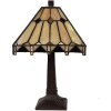 LumiLamp 5LL-5452 Lámpara de mesa Tiffany Beige 23x23x38 cm E14 1x40W