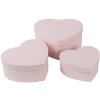 Clayre & Eef 66025 Estuche Corazón Rosa 3 Tamaños Cajas Regalo Estilo Campestre