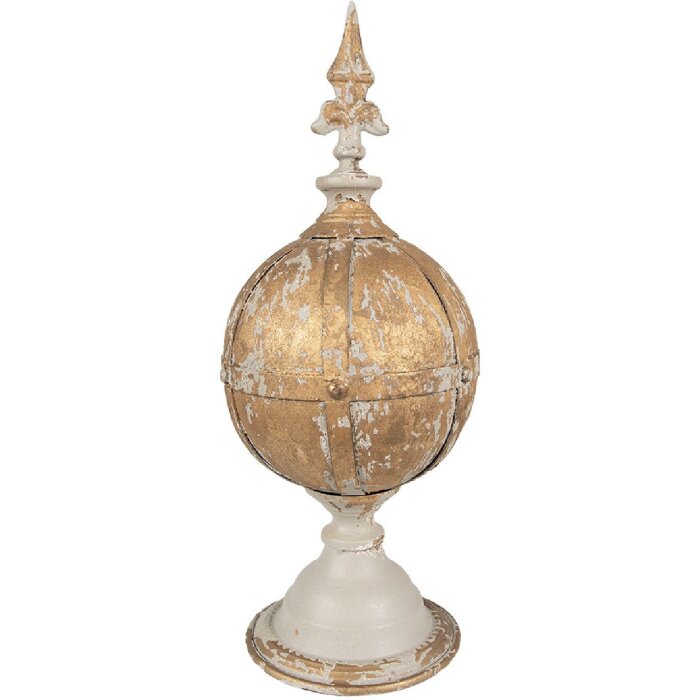 Clayre & Eef 6Y5584 Adorno Hierro Marrón-Oro Antiguo Ø 19x45 cm