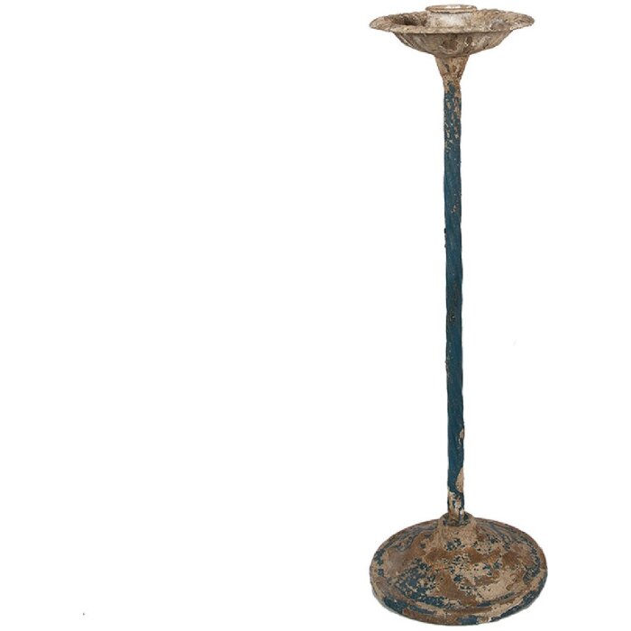 Clayre & Eef 6Y5659 Candelero Hierro Beige Ø 11x35 cm