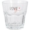 Clayre & Eef BHSGL0012 Vaso Love You Ø 8x8 cm 200 ml Transparente