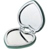 Juleeze JZSP0015 Espejo de mano en forma de corazón motivo gato verde 7x7x2 cm