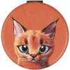 Juleeze JZSP0017 Espejo de mano motivo gato naranja Ø 7x1 cm