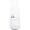 Clayre & Eef Jarra LBSGL0013 Vidrio 1000 ml motivo pájaro Ø 9x25 cm Transparente