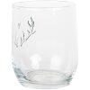 Clayre & Eef NWVGL0002 Vaso 300 ml Corazón Motivo Cornamenta Ø 8x9 cm Transparente