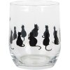 Clayre & Eef PWSGL0003 Vaso para beber motivo gato Ø 8x9 cm 300 ml Transparente