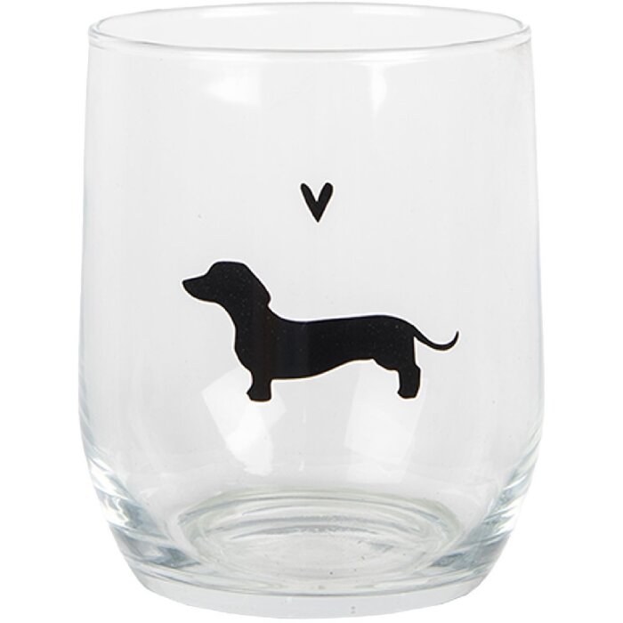 Clayre & Eef PWSGL0004 Vaso transparente Ø 8x9 cm 300 ml estilo campestre