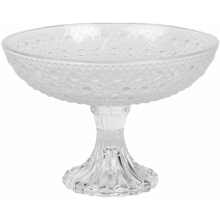 Clayre & Eef 6GL5014 Cuenco con pie Ø 20 cm x 14 cm Vidrio transparente