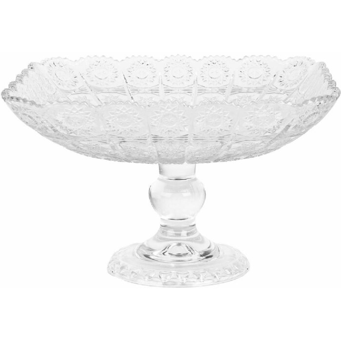 Clayre & Eef 6GL5015 Cuenco sobre pie Vidrio transparente 29x29x18 cm