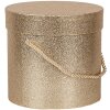Clayre & Eef 66020 Juego de Cajas de Almacenaje Glitter Dorado Redondas 3 Tamaños