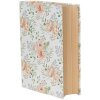 Clayre & Eef 66021 Caja en forma de libro juego de 3 blanco verde estilo campestre