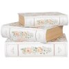 Clayre & Eef 66021 Caja en forma de libro juego de 3 blanco verde estilo campestre
